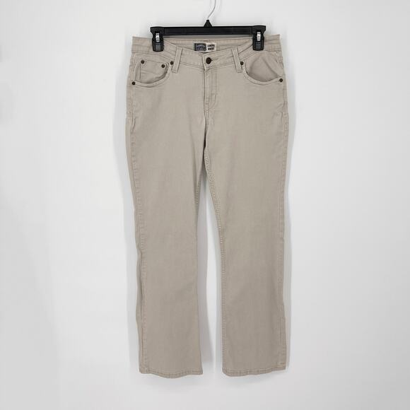 Levi's Signature Women's Low Rise Bootcut Jeans SZ 10 LONG Grayish Beige - Picture 1 of 10